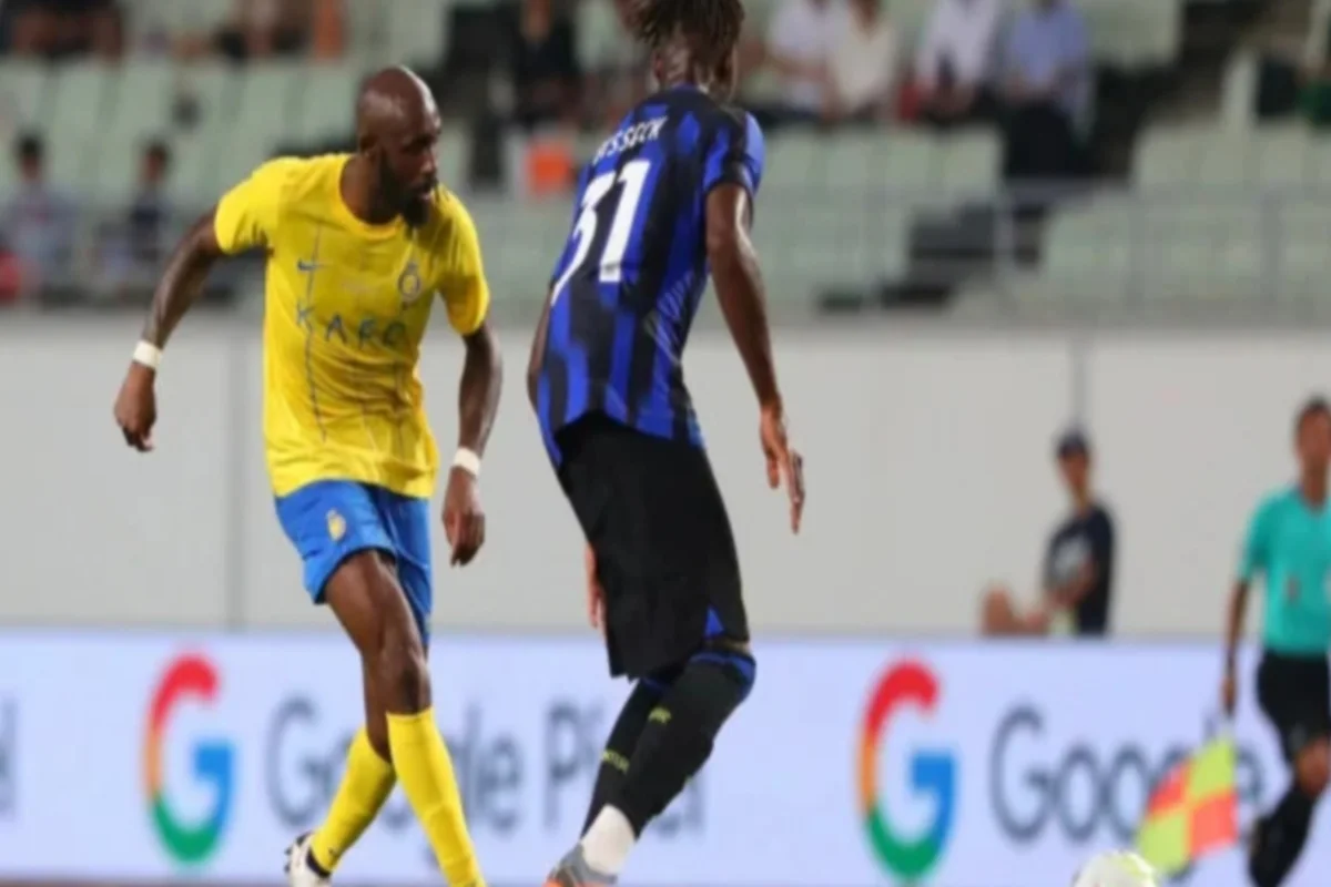 جانب من لقاء النصر مع إنتر ميلان 