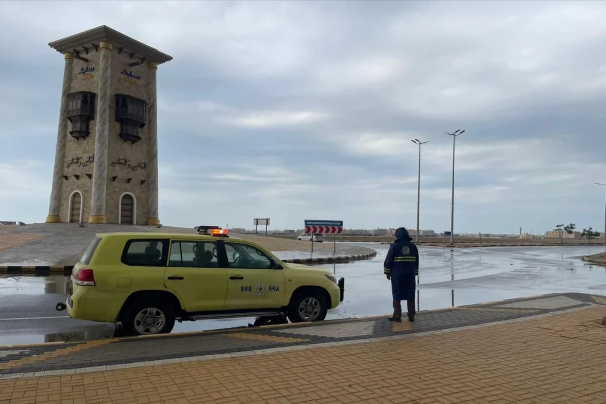 صورة معبرة عن أمطار غزيرة 